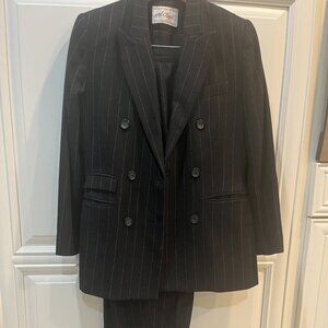 Lord & Taylor Three-Piece Black Pinstripe Suit